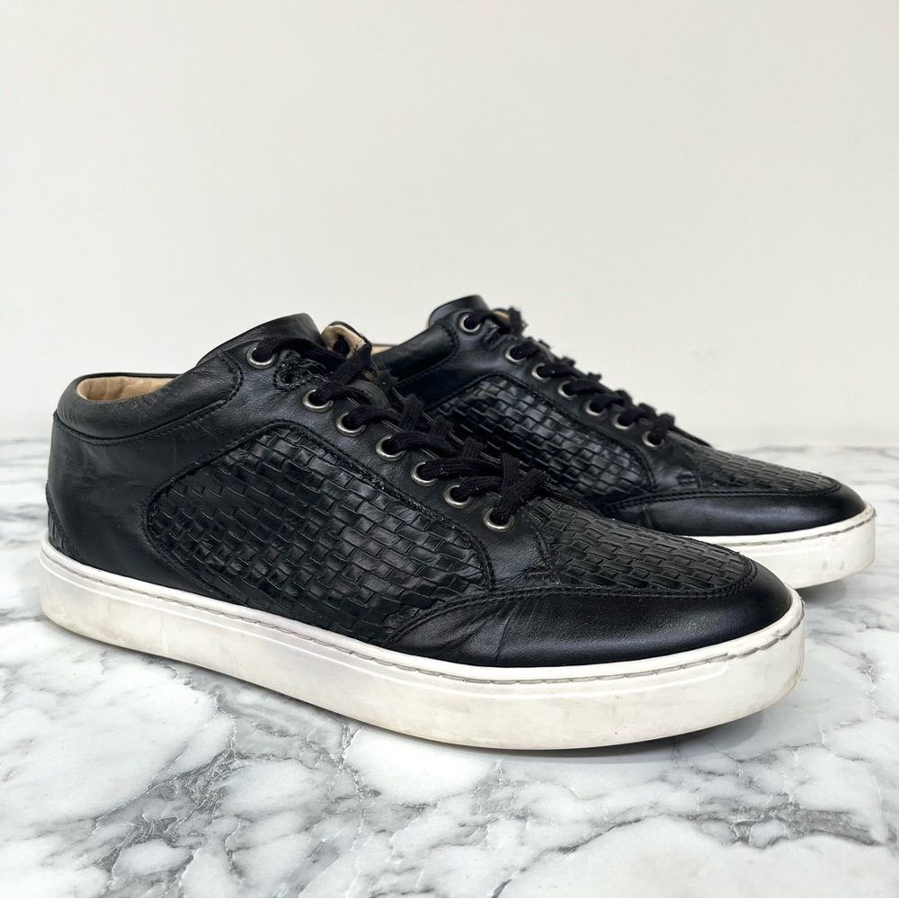 Rag & Bone Boemos Black Woven Leather Court Shoes Sneakers Size 38